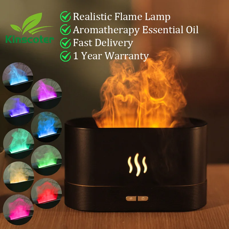 250ml Fire Flame Humidifier & Aromatherapy Diffuser